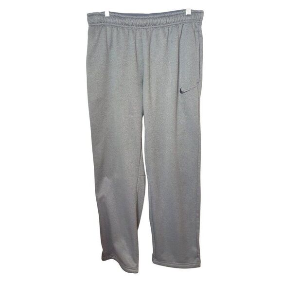 Nike Men's Therma-Fit Training Athletic Pants Sweatpants Pockets Size L Grey - Picture 2 of 7